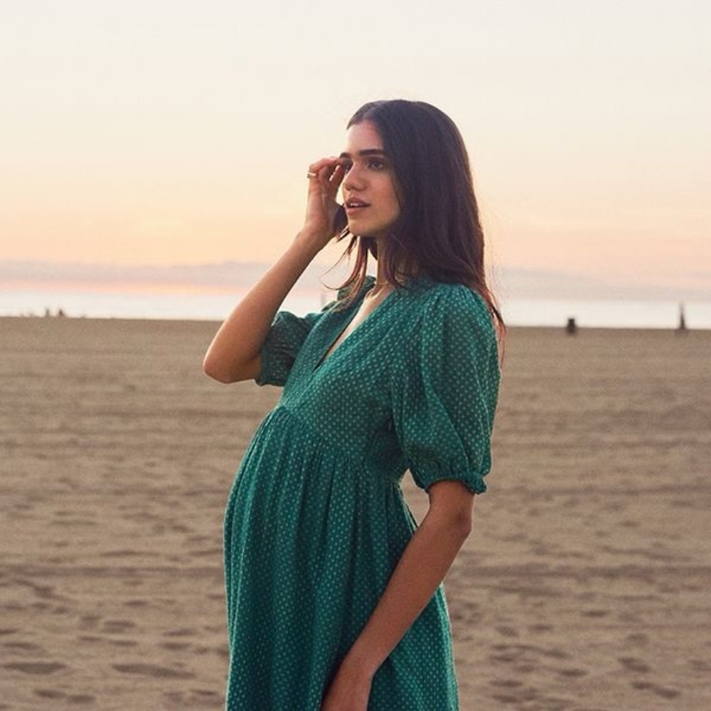 Hatch - The Melanie Dress - Teal Polka Dot Maxi Dress